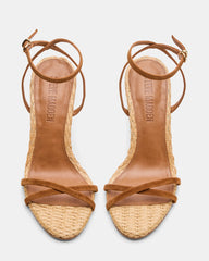 JYPSEY CHESTNUT SUEDE RAFFIA